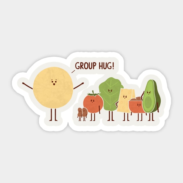 Group Hug Sticker by HandsOffMyDinosaur